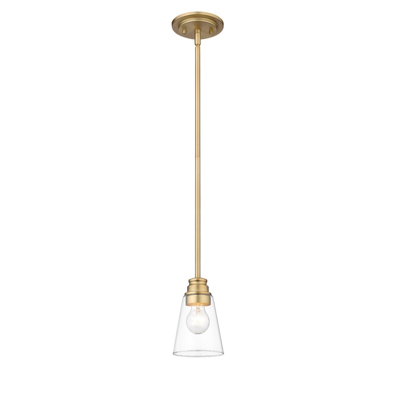 Z-Lite 428MP-OBR Annora One Light Mini Pendant, Olde Brass