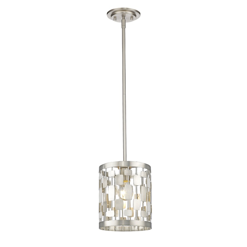 Z-Lite 430MP-BN Almet One Light Mini Pendant, Brushed Nickel
