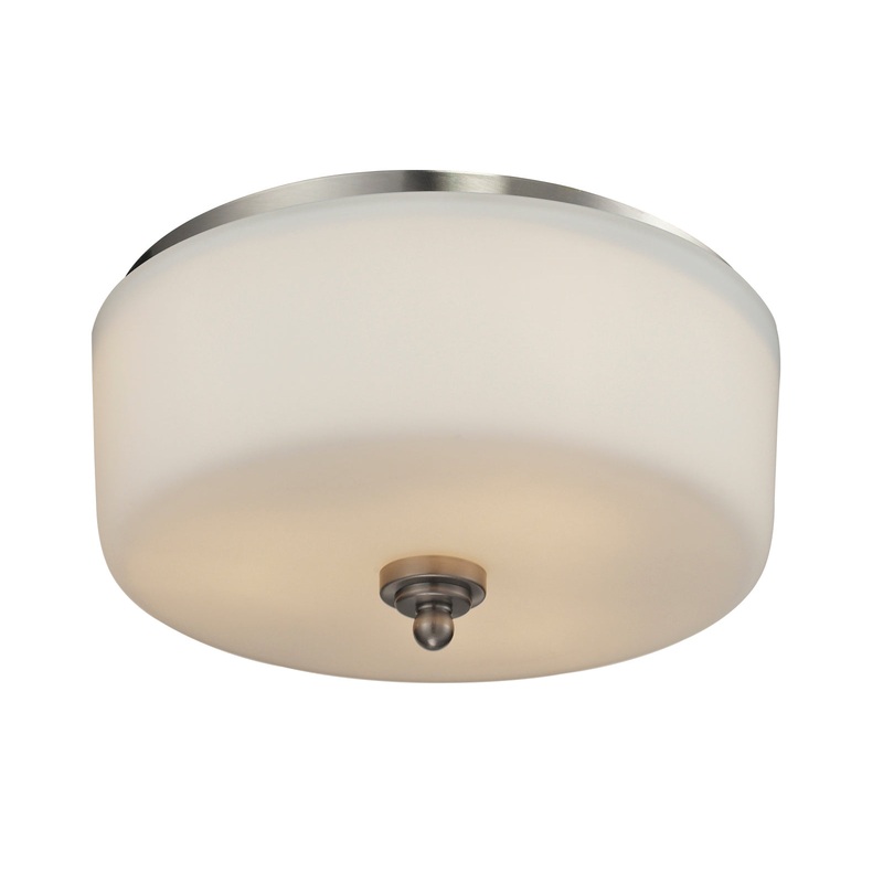 Z-Lite 434-F3-BN Cardinal Three Light Flush Mount, Brushed Nickel