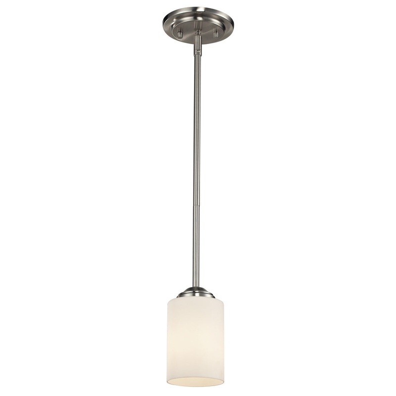 Z-Lite 434-MP-BN Cardinal One Light Mini Pendant, Brushed Nickel
