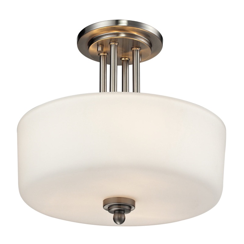 Z-Lite 434-SF-BN Cardinal Three Light Semi Flush Mount, Brushed Nickel