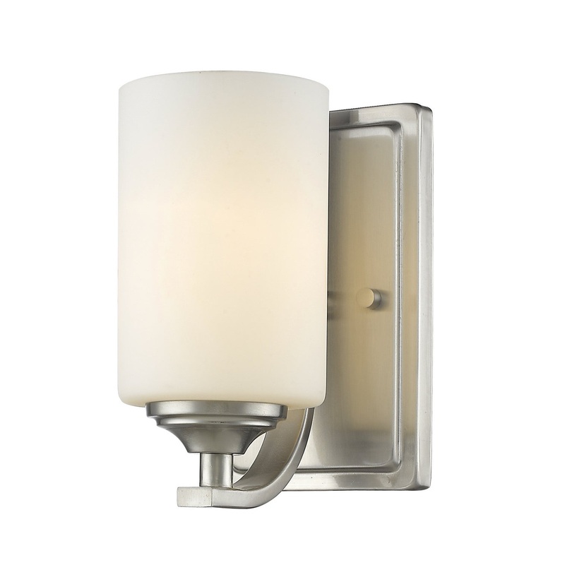 Z-Lite 435-1S-BN Bordeaux One Light Wall Sconce, Brushed Nickel