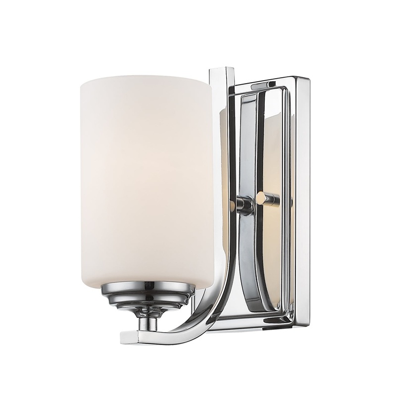 Z-Lite 435-1S-CH Bordeaux One Light Wall Sconce, Chrome