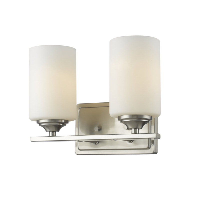 Z-Lite 435-2V-BN Bordeaux Two Light Vanity, Brushed Nickel