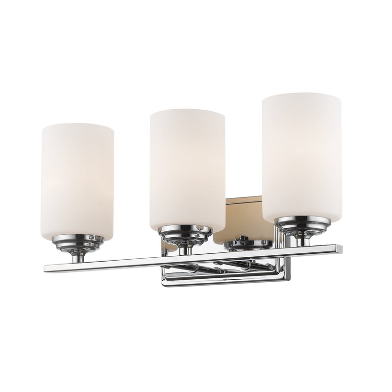 Z-Lite 435-3V-CH Bordeaux Three Light Vanity, Chrome