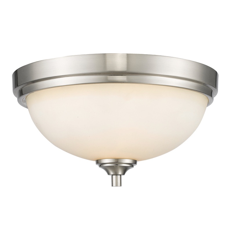 Z-Lite 435F2-BN Bordeaux Two Light Flush Mount, Brushed Nickel
