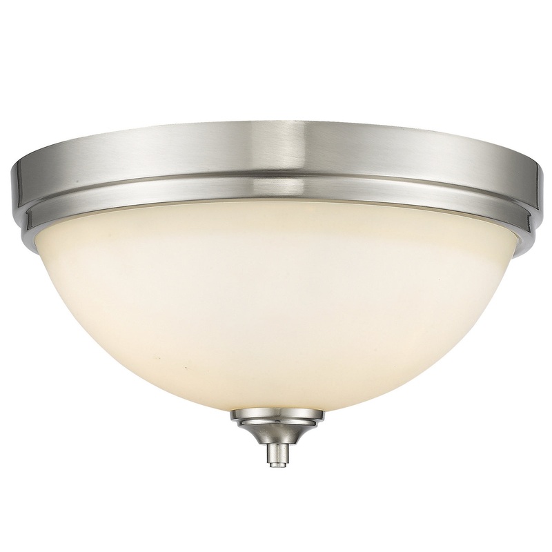 Z-Lite 435F3-BN Bordeaux Three Light Flush Mount, Brushed Nickel