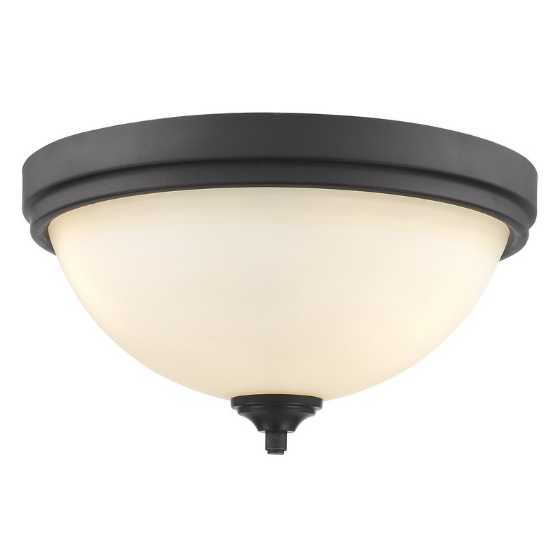 Z-Lite 435F3-BRZ Bordeaux Three Light Flush Mount, Bronze