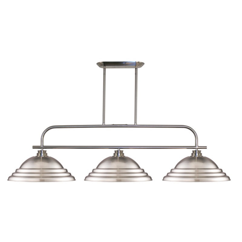 Z-Lite 437-3BN-SBN Annora Three Light Island Pendant, Brushed Nickel