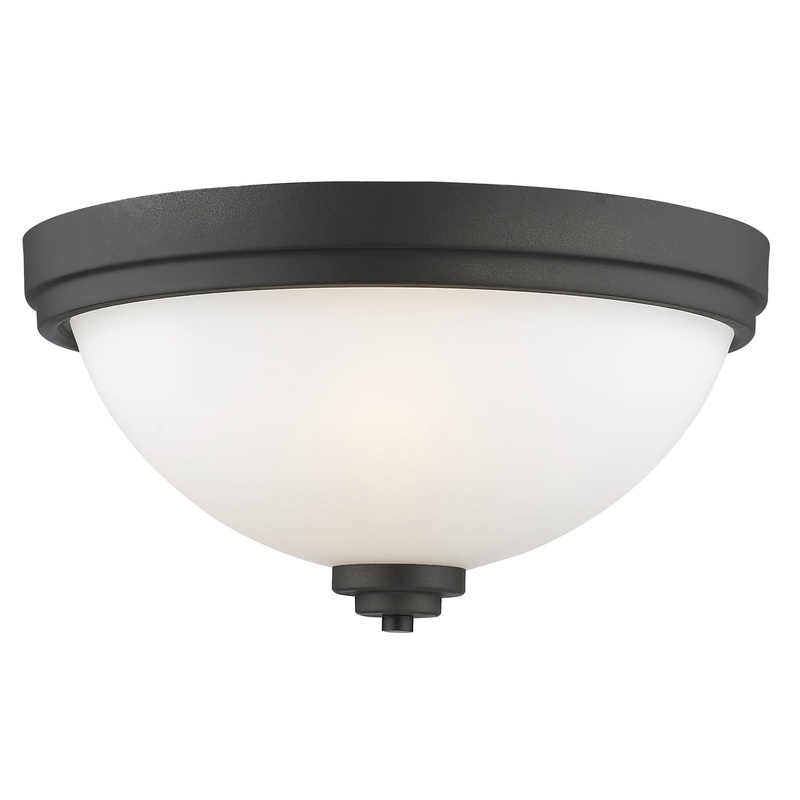 Z-Lite 443F3-BRZ Ashton Three Light Flush Mount, Bronze