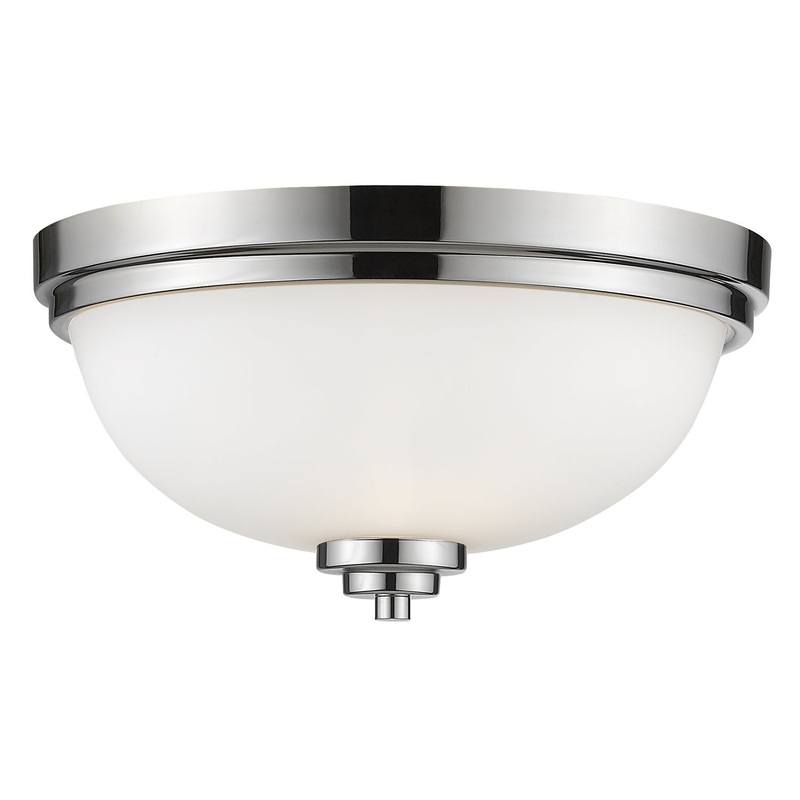 Z-Lite 443F3-CH Ashton Three Light Flush Mount, Chrome