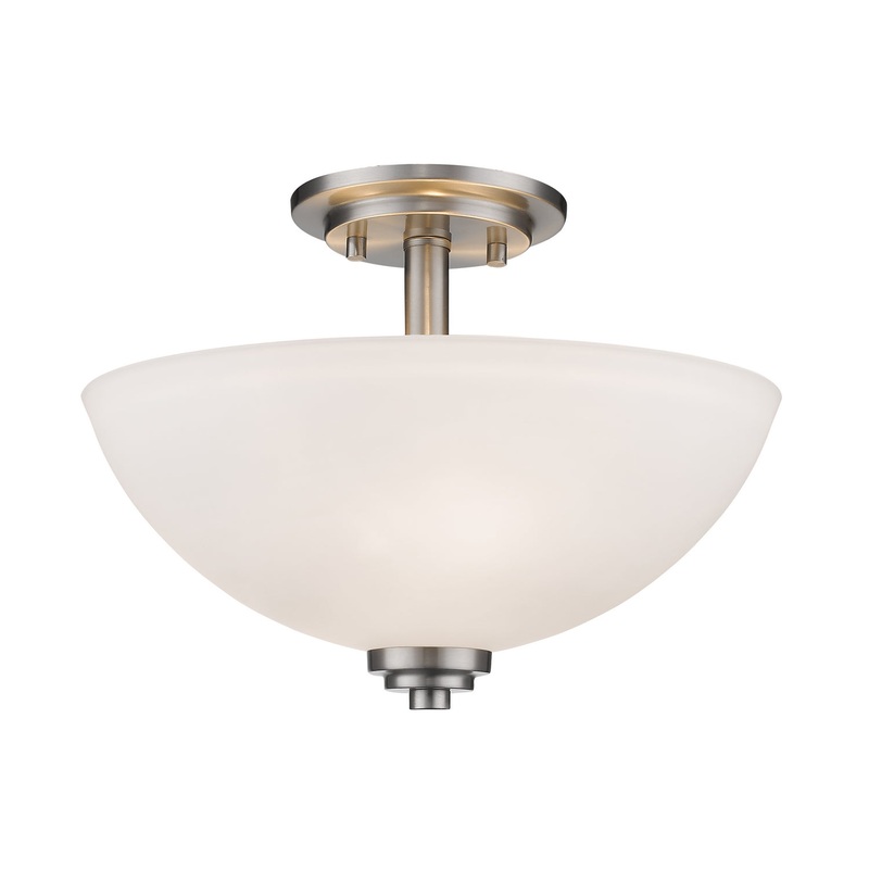 Z-Lite 443SF-BN Ashton Three Light Semi Flush Mount, Brushed Nickel