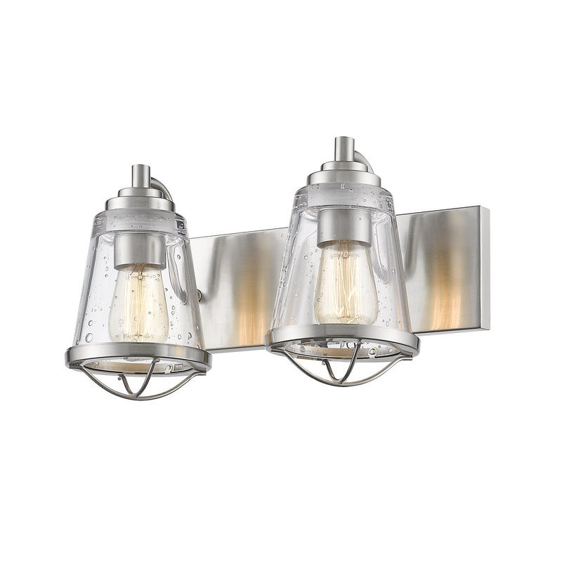Z-Lite 444-2V-BN Mariner Two Light Vanity, Brushed Nickel