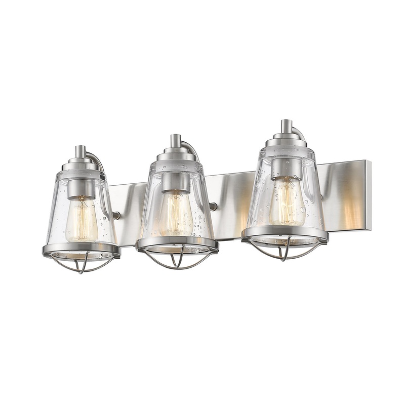 Z-Lite 444-3V-BN Mariner Three Light Vanity, Brushed Nickel