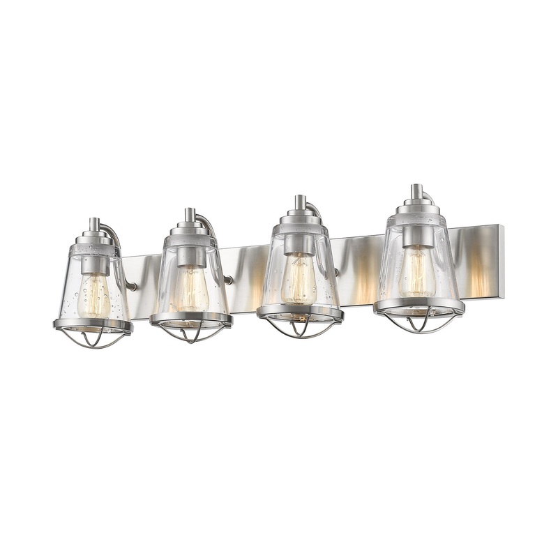 Z-Lite 444-4V-BN Mariner Four Light Vanity, Brushed Nickel
