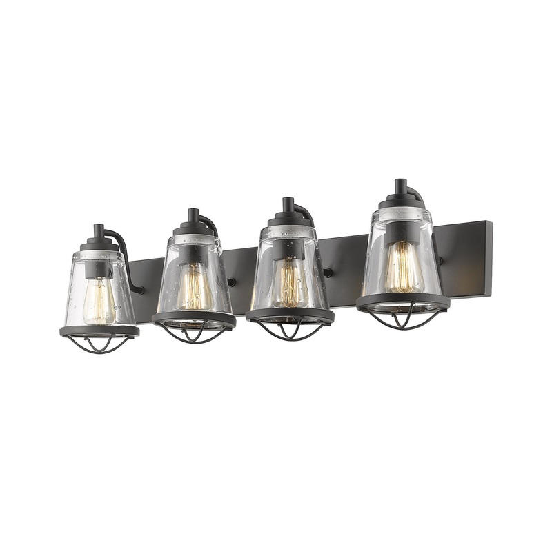 Z-Lite 444-4V-BRZ Mariner Four Light Vanity, Bronze