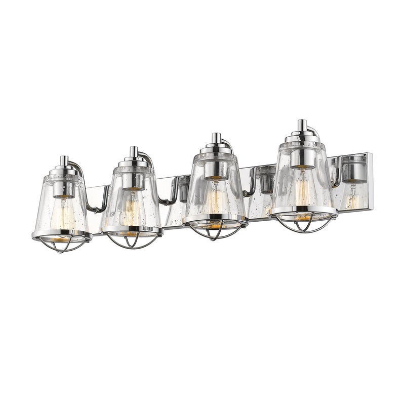 Z-Lite 444-4V-CH Mariner Four Light Vanity, Chrome