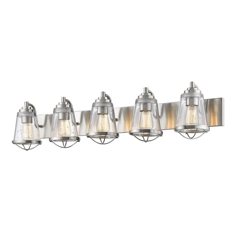 Z-Lite 444-5V-BN Mariner Five Light Vanity, Brushed Nickel