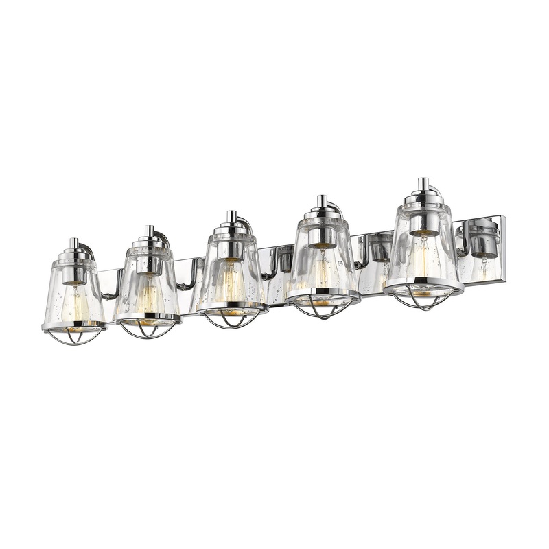 Z-Lite 444-5V-CH Mariner Five Light Vanity, Chrome