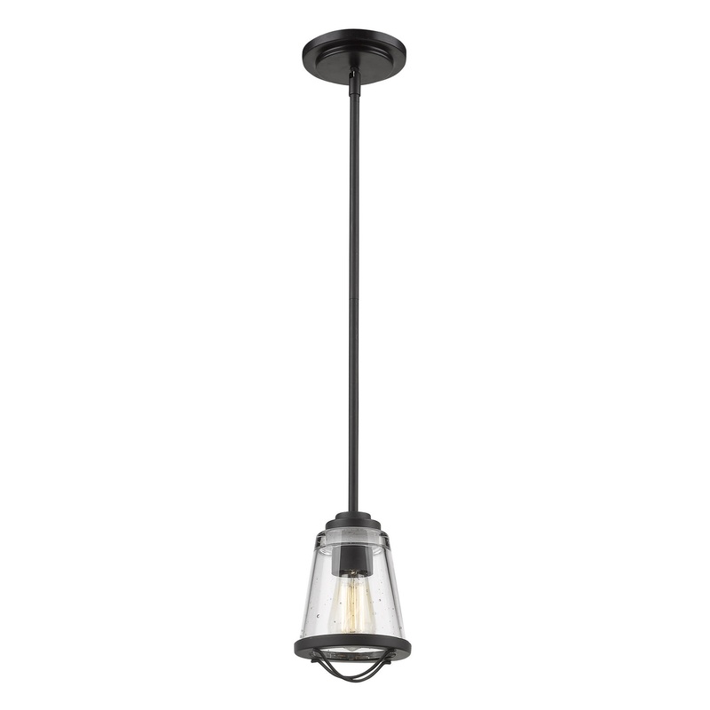 Z-Lite 444MP-BRZ Mariner One Light Mini Pendant, Bronze