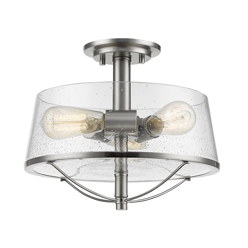 Z-Lite 444SF-BN Mariner Three Light Semi Flush Mount, Brushed Nickel