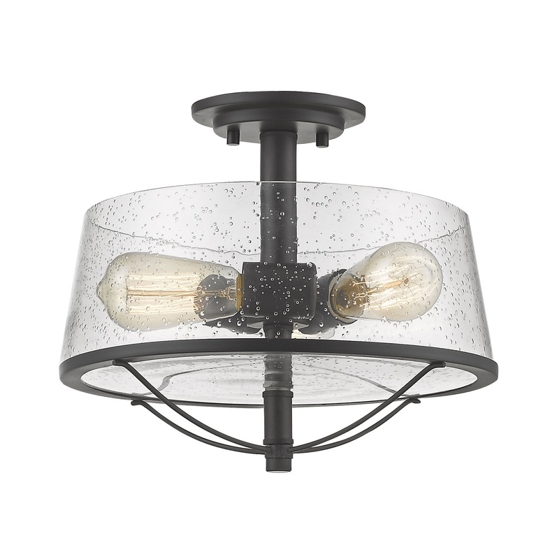 Z-Lite 444SF-BRZ Mariner Three Light Semi Flush Mount, Bronze