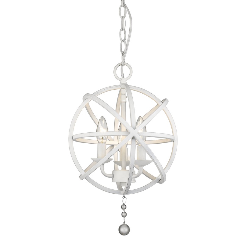 Z-Lite 458-12MW Tull Three Light Chandelier, Matte White