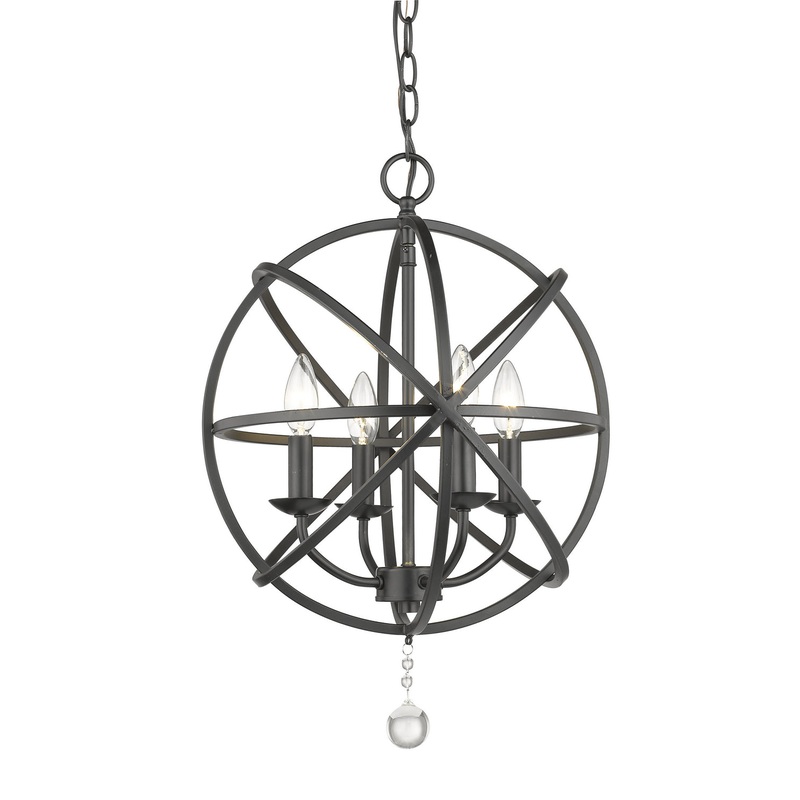Z-Lite 458-16MB Tull Four Light Chandelier, Matte Black