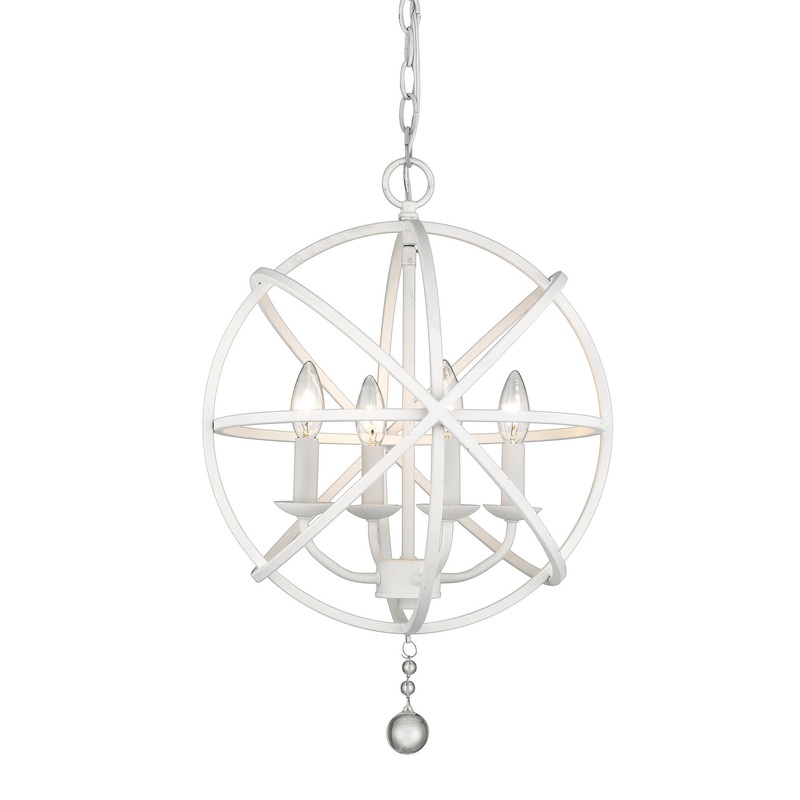 Z-Lite 458-16MW Tull Four Light Chandelier, Matte White