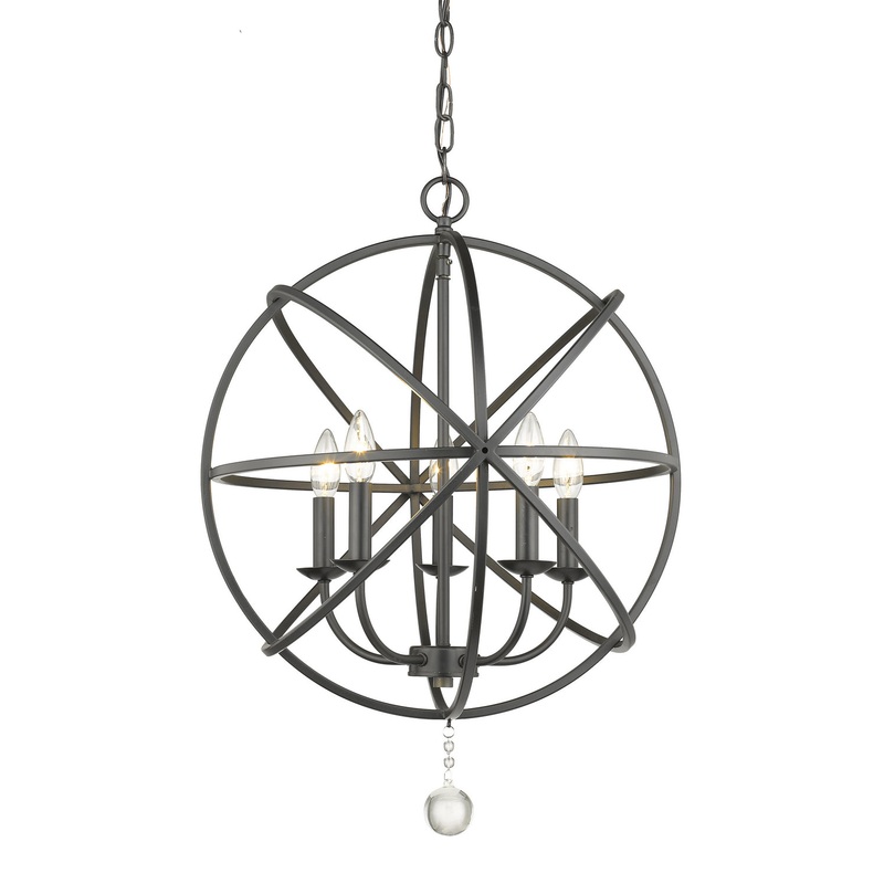 Z-Lite 458-20MB Tull Five Light Chandelier, Matte Black