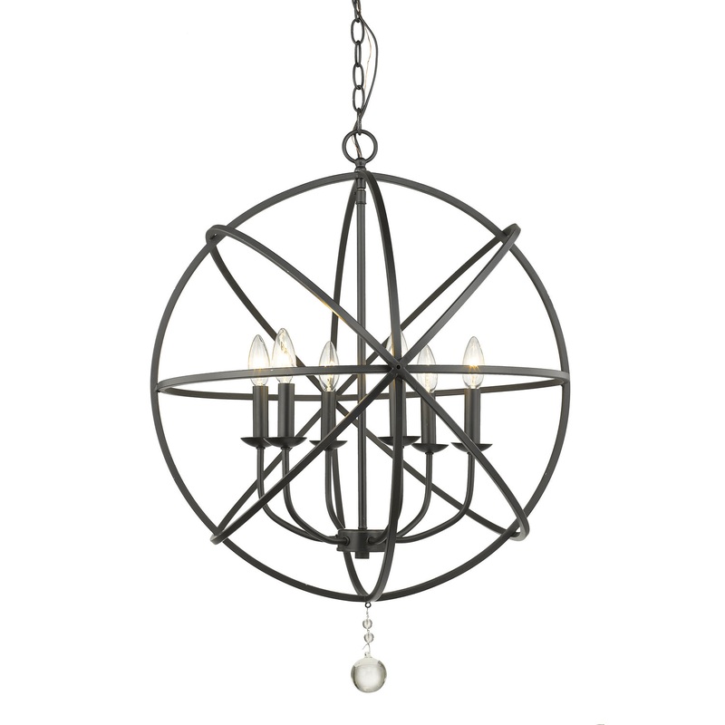 Z-Lite 458-24MB Tull Six Light Chandelier, Matte Black