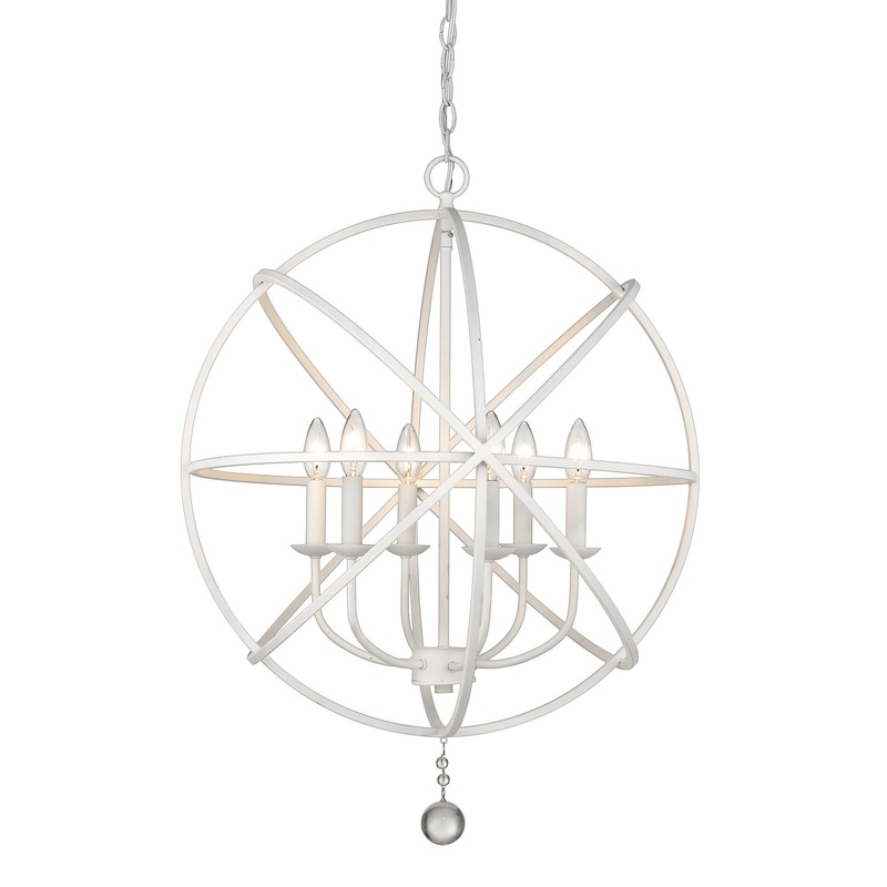 Z-Lite 458-24MW Tull Six Light Chandelier, Matte White