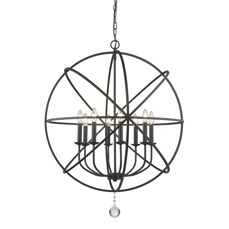 Z-Lite 458-30MB Tull Eight Light Chandelier, Matte Black