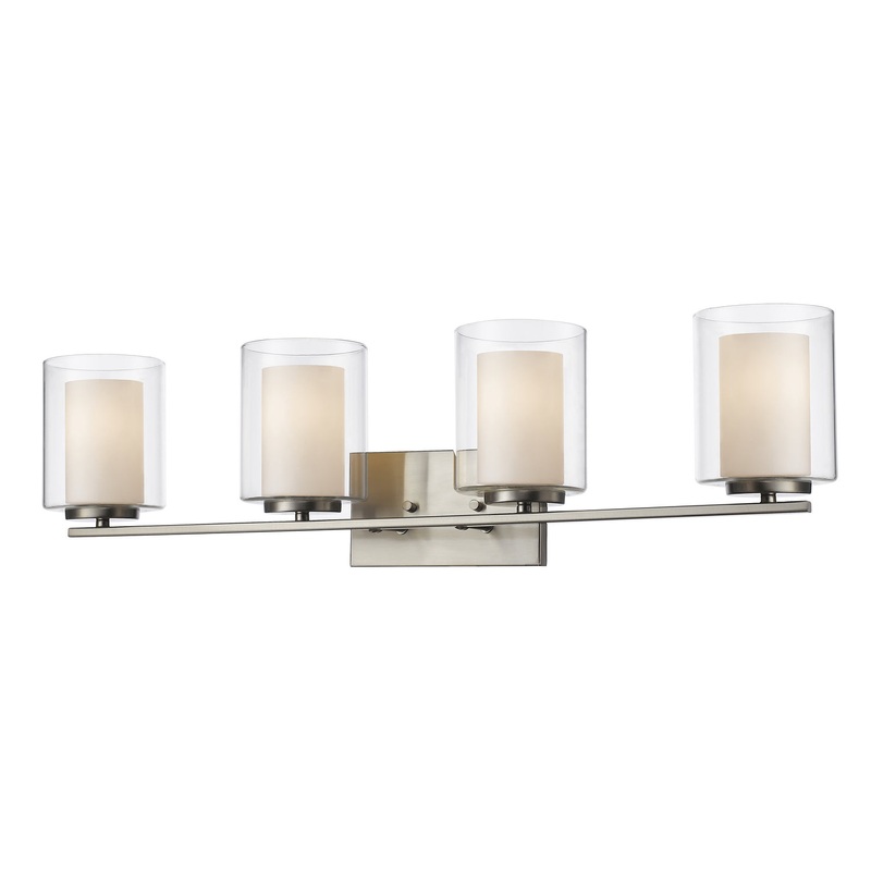 Z-Lite 426-4V-BN Willow Four Light Vanity, Brushed Nickel