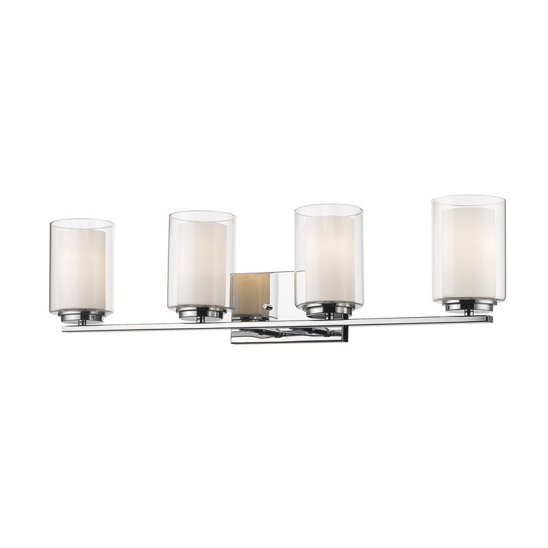 Z-Lite 426-4V-CH Willow Four Light Vanity, Chrome