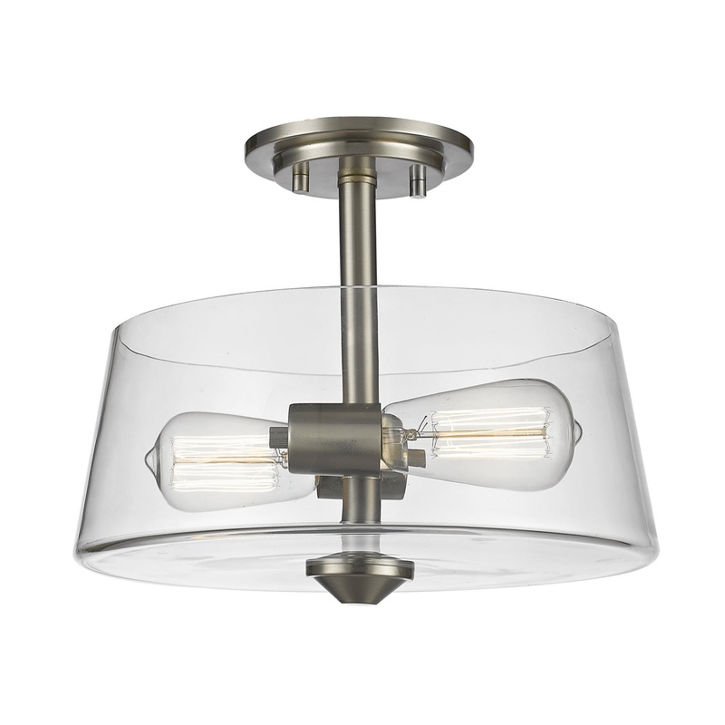 Z-Lite 428SF2-BN Annora Two Light Semi Flush Mount, Brushed Nickel