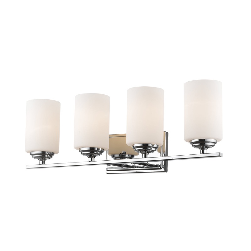 Z-Lite 435-4V-CH Bordeaux Four Light Vanity, Chrome