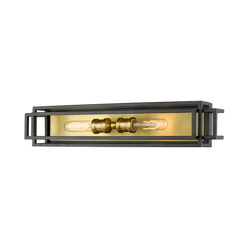 Z-Lite 454-2V-BRZ-OBR Titania Two Light Vanity, Bronze / Olde Brass