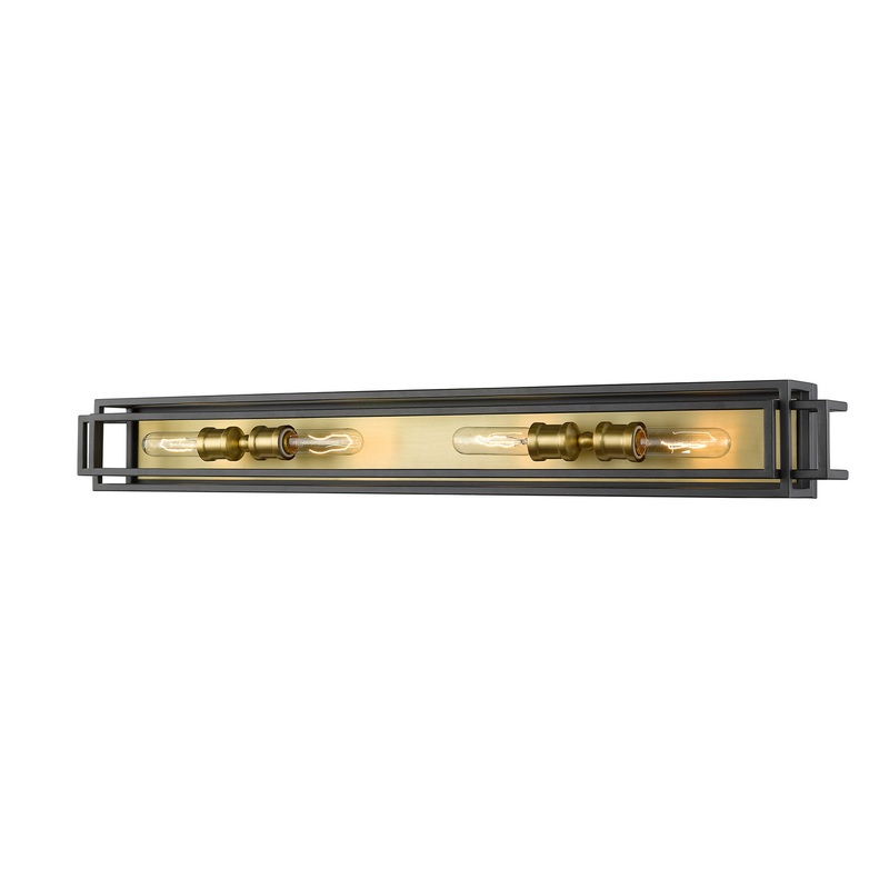 Z-Lite 454-4V-BRZ-OBR Titania Four Light Vanity, Bronze / Olde Brass