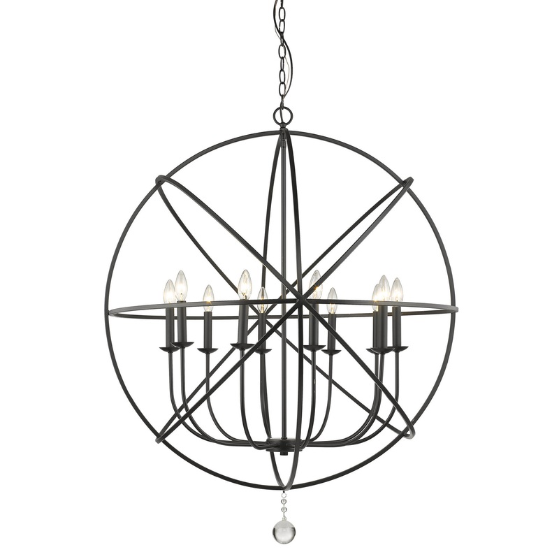 Z-Lite 458-36MB Tull Ten Light Chandelier, Matte Black