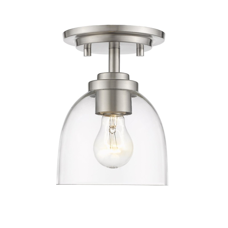 Z-Lite 460F1-BN Ashton One Light Flush Mount, Brushed Nickel