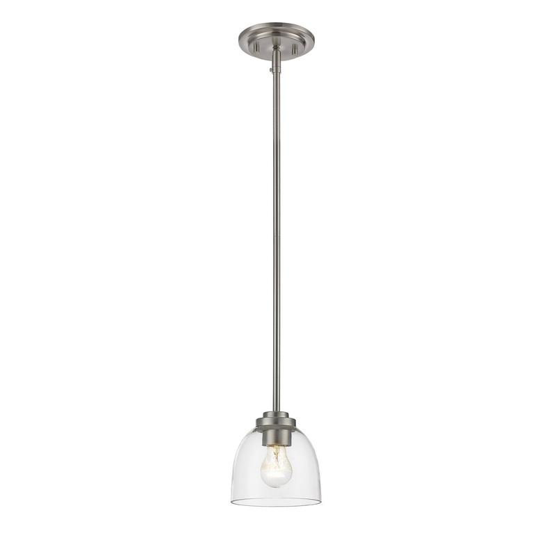 Z-Lite 460MP-BN Ashton One Light Mini Pendant, Brushed Nickel