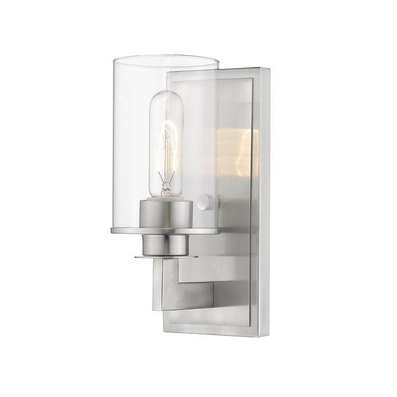Z-Lite 462-1S-BN Savannah One Light Wall Sconce, Brushed Nickel