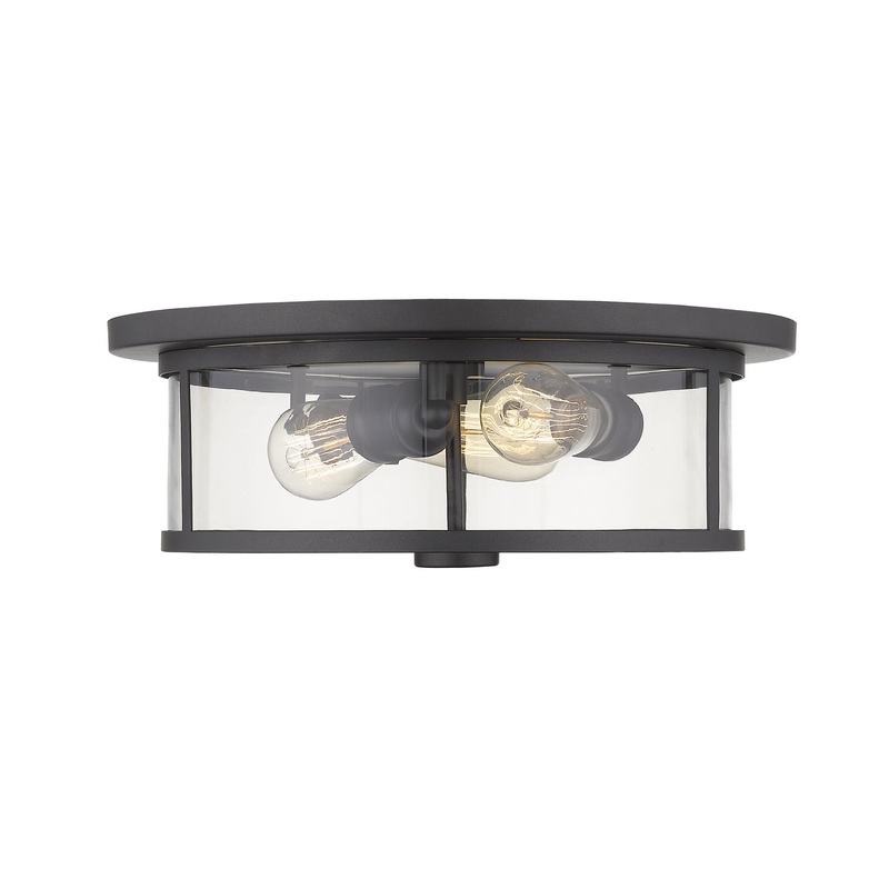 Z-Lite 462F16-BRZ Savannah Three Light Flush Mount, Bronze