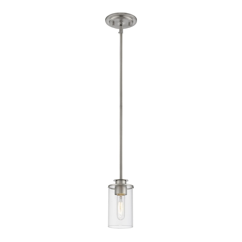 Z-Lite 462MP-BN Savannah One Light Mini Pendant, Brushed Nickel