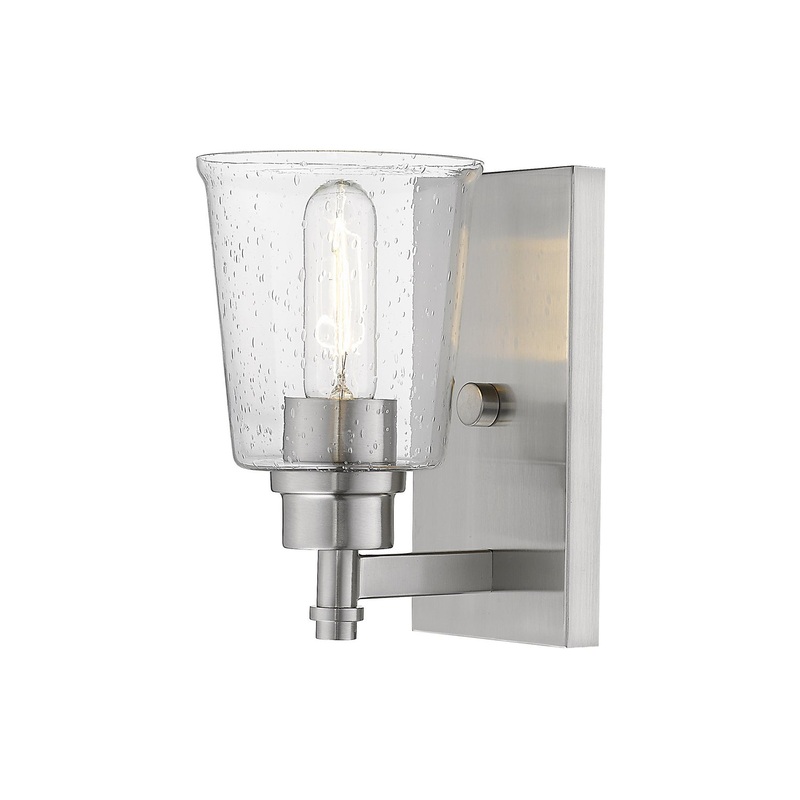 Z-Lite 464-1S-BN Bohin One Light Wall Sconce, Brushed Nickel