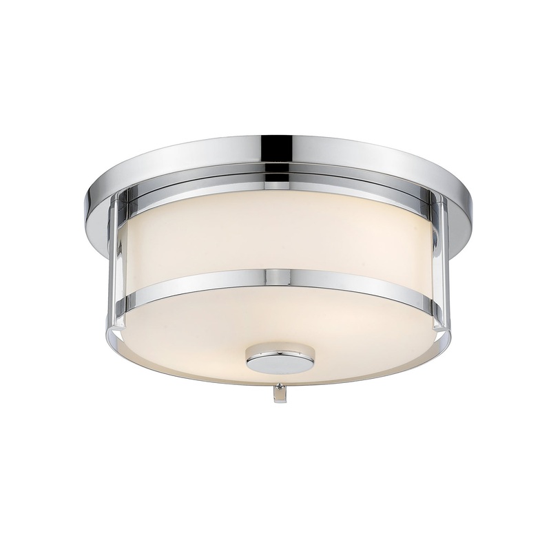 Z-Lite 465F11-CH Savannah Two Light Flush Mount, Chrome