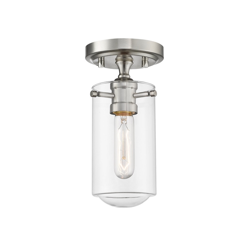 Z-Lite 471F1-BN Delaney One Light Flush Mount, Brushed Nickel