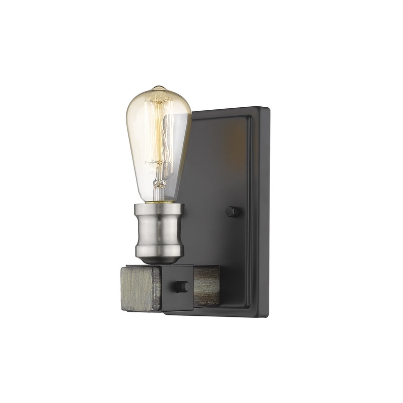 Z-Lite 472-1S-ABB Kirkland One Light Wall Sconce, Ashen Barnboard