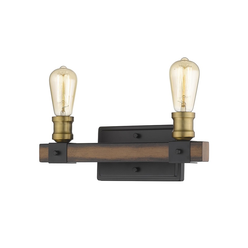 Z-Lite 472-2V-RM Kirkland Two Light Vanity, Rustic Mahogany
